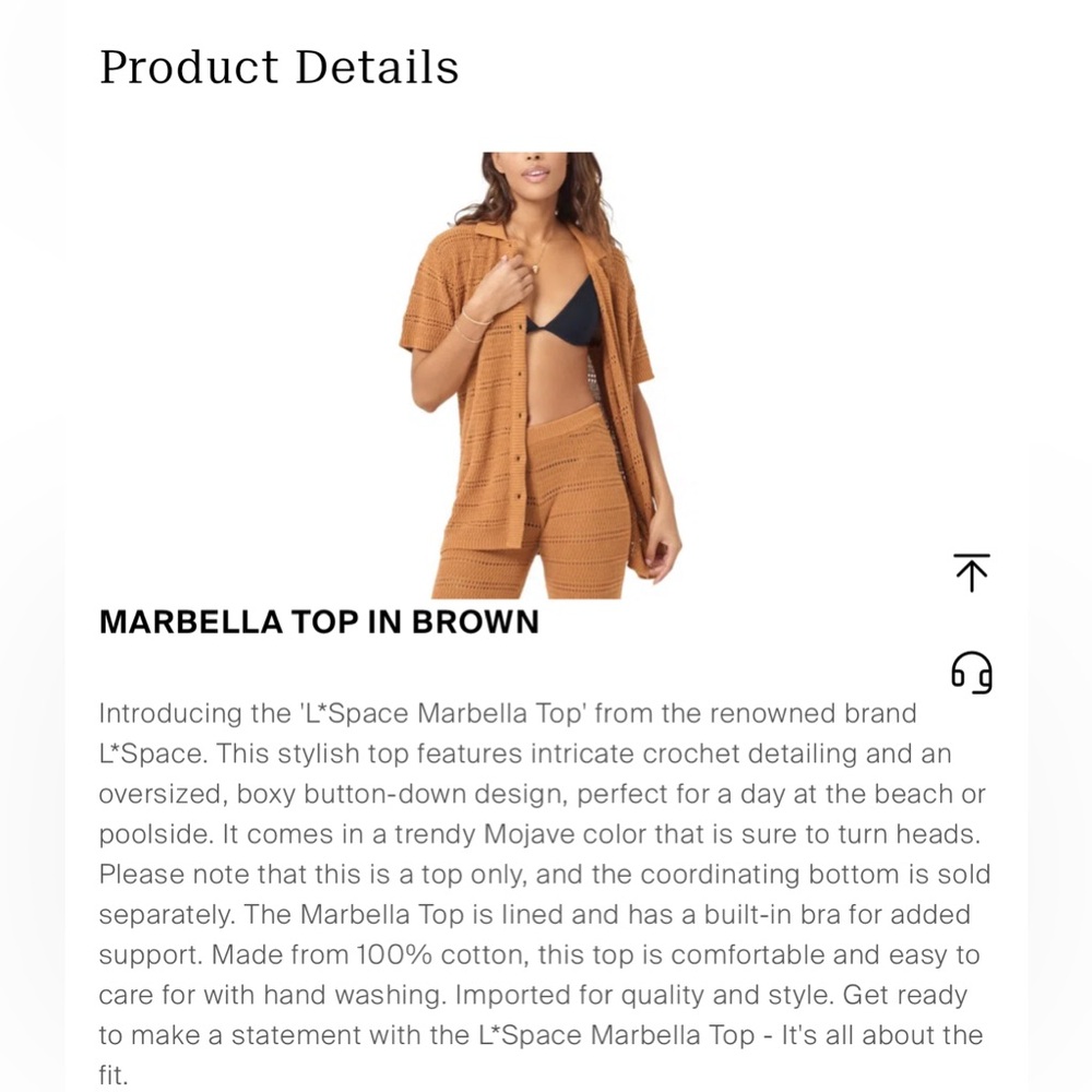 L*SPACE MARBELLA TOP IN MOJAVE (BROWN) - Picture 13 of 13